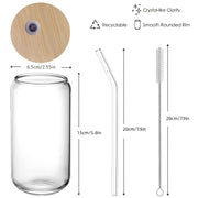 Glass Cup With Straw