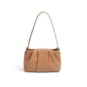 Pleated Clouds Niche Genuine Leather Underarm Bag