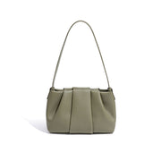 Pleated Clouds Niche Genuine Leather Underarm Bag