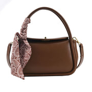Pure Color Silk Scarf Printed Trendy Handbags