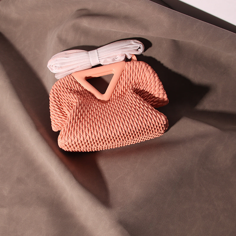 Hand Carry Crossbody Shoulder Bag In Genuine Leather